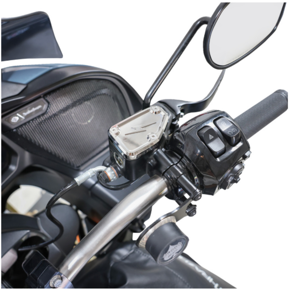 Thrashin Supply Co. Master Cylinder Cover - Front Brake - Chrome - view 3