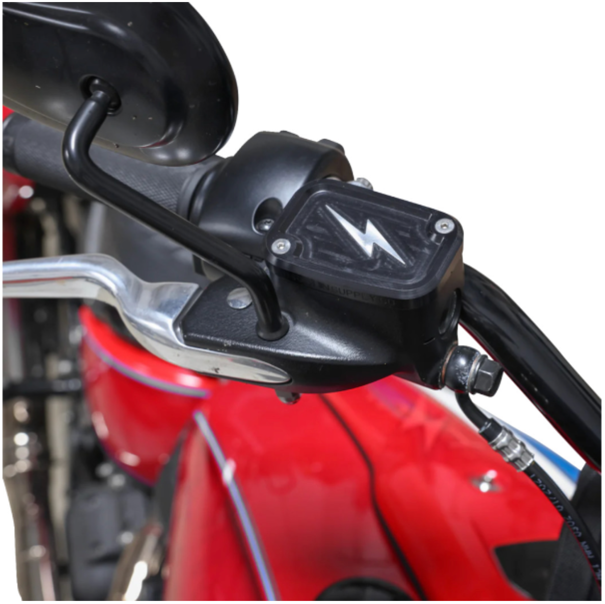 Thrashin Supply Co. Master Cylinder Cover – Front Brake – Black/Twice-Cut – Softail Models (2018–2025) - view 4