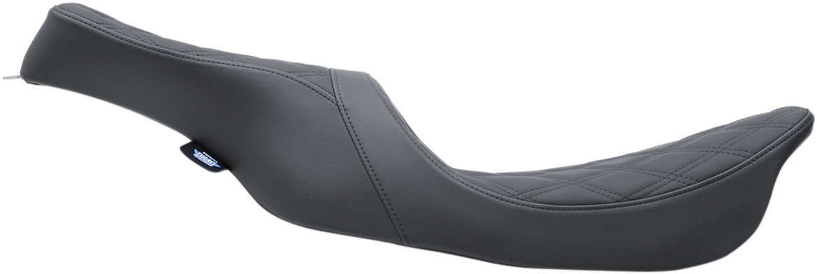 Drag Specialties Predator 2-Up Seat – Double Diamond – Black Stitching – FL '99-'07 – view 2