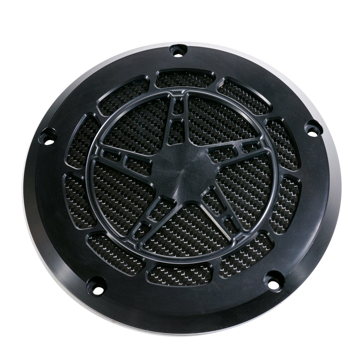 Hofmann Designs M8 Bagger Billet Aluminum & Carbon Fiber Derby Cover — Signature Series - view 11