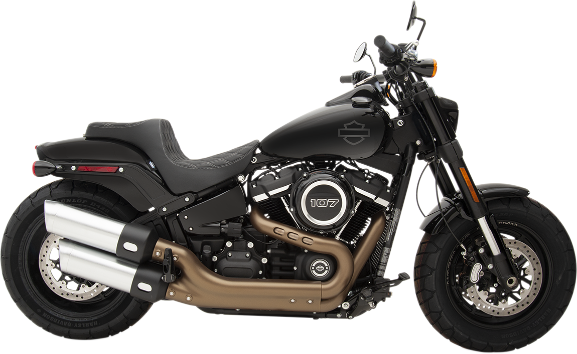 Drag Specialties Predator III Seat – Double Diamond – Silver Stitched – FXFB/S '18-'23 – view 5