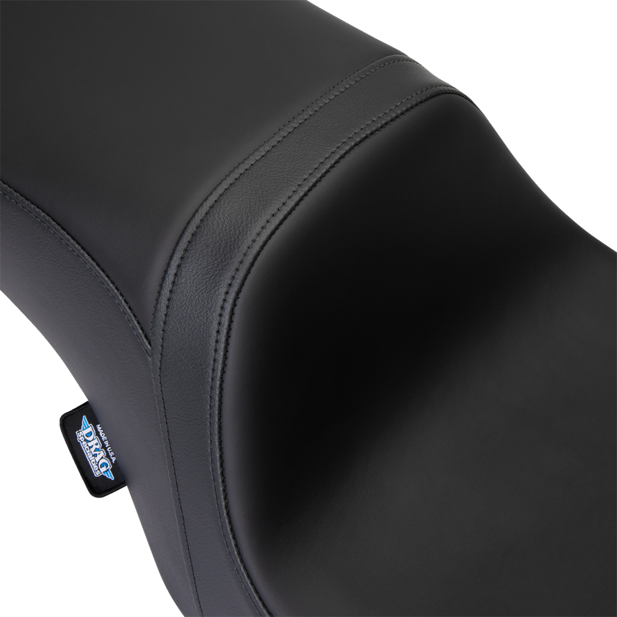Drag Specialties Predator 2-Up Seat – Solar Leather – Black – Smooth – w/o Backrest – FL '08-'23 – view 4