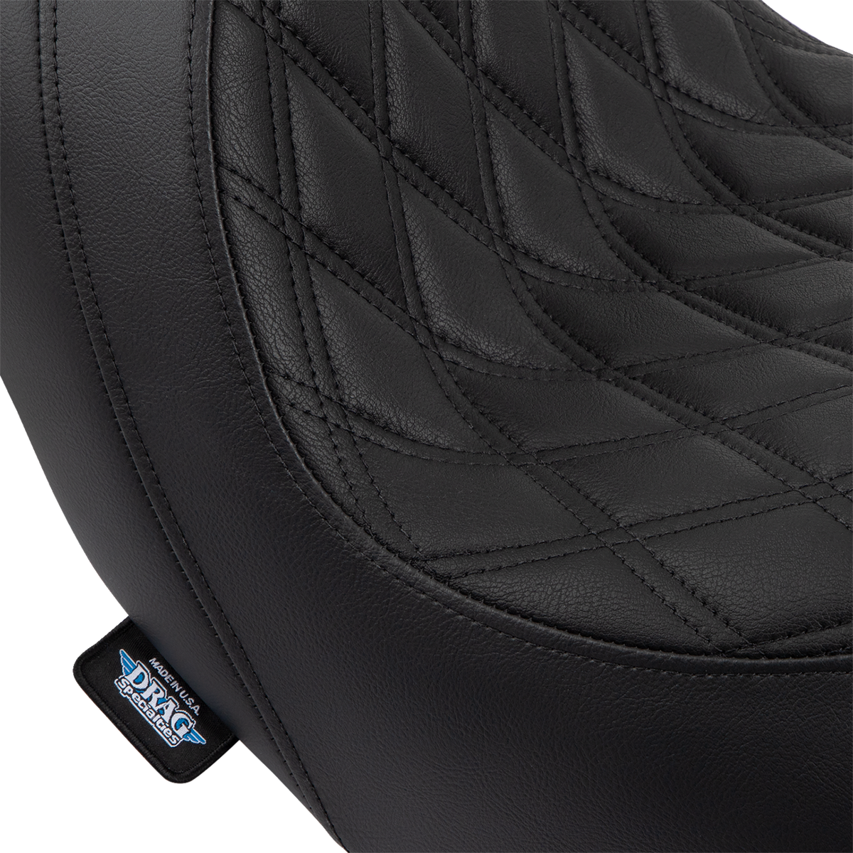 Drag Specialties Predator Seat – Double Diamond w/ Black Sitching – Vinyl – FLSB/FXLR '18-'23 – view 4