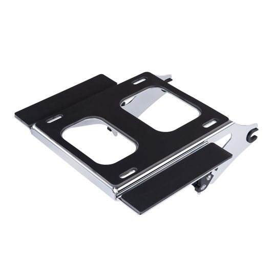AdvanBlack Chrome Detachable Two Up Rear Tour Trunk Pack Mounting Rack for Harley Touring '96-'08