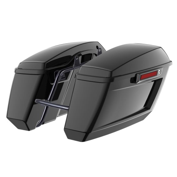 AdvanBlack Color Matched Holeshot 1.0 Performance Saddlebag Kit for M8 Low Rider S/ ST, Street Bob, Sport Glide,Softail Standard, Heritage Classic