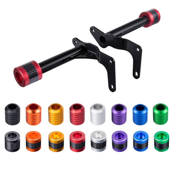 AdvanBlack Chrome ProTek Performance Rear Crash Bar with Sliders for Harley M8 Softail