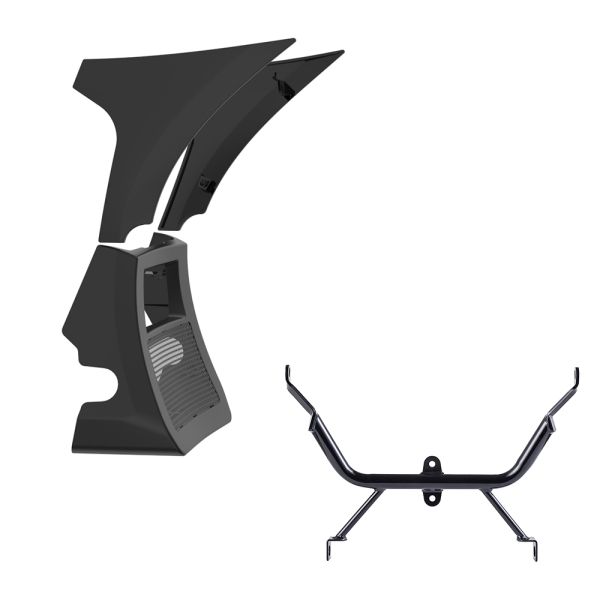 AdvanBlack Furia Carbon Fiber Fairing Spoiler Kit with Support Bracket for '23.5-'26 Harley Road Glide