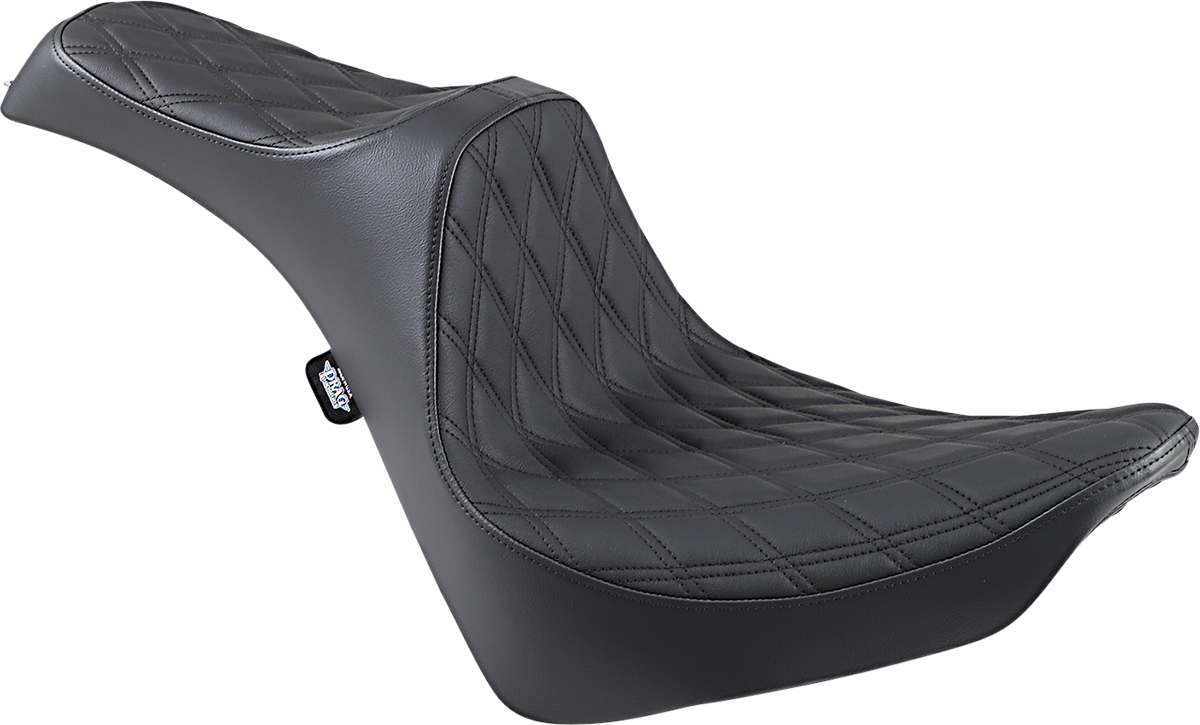 Drag Specialties Predator III Seat – Double Diamond – Black Stitching – FL/FX '18-'23