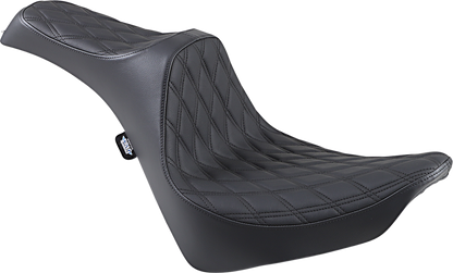 Drag Specialties Predator III Seat – Double Diamond – Black Stitching – FL/FX '18-'23