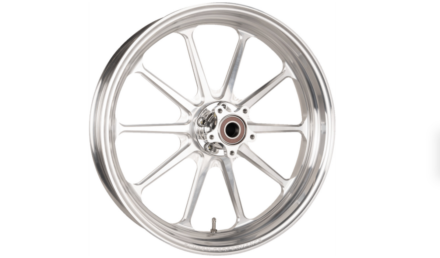 SlyFox Track Pro Front Wheel – 17x3.5 Silver RAW – Dual Disc, No ABS
