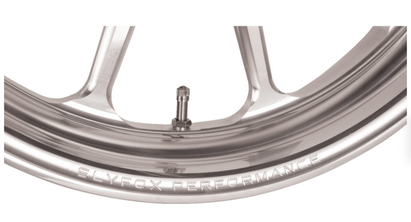 SlyFox Track Pro Front Wheel – 17x3.5 Silver – Dual Disc, ABS