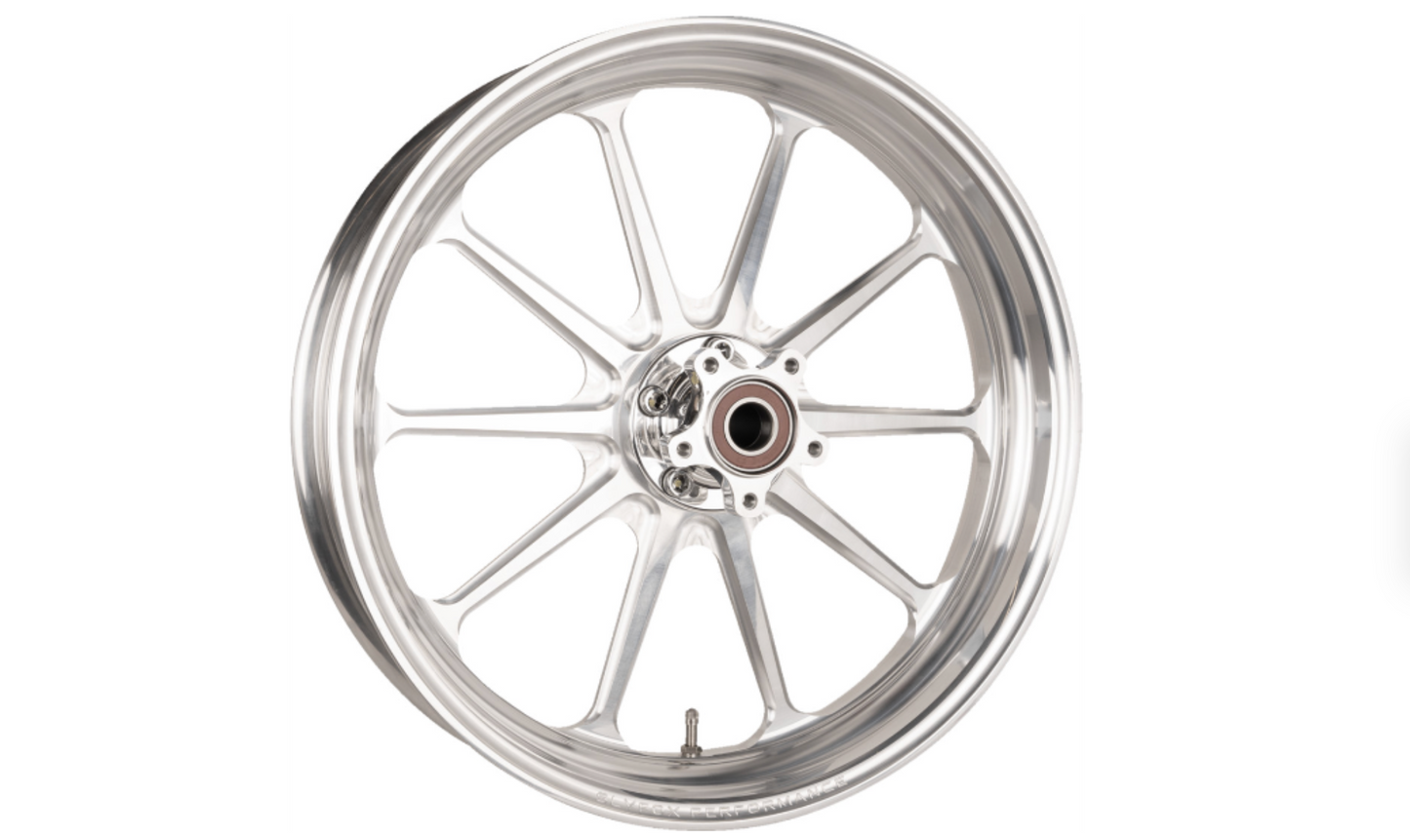 SlyFox Track Pro Front Wheel – 21x3.5 Machine Finish – Dual Disc, ABS Compatible