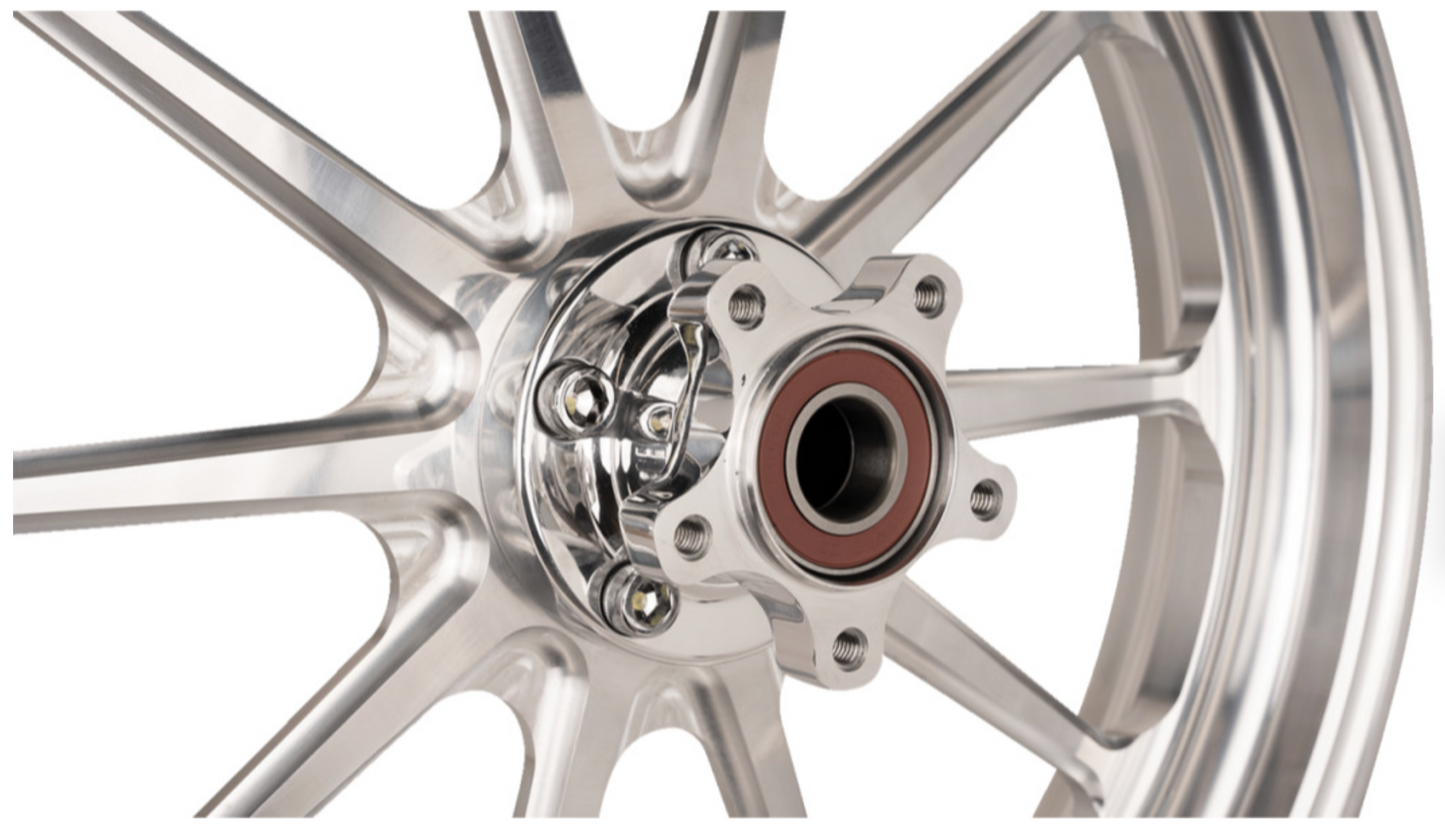 SlyFox Track Pro Front Wheel – 21x3.5 Machine Finish – Dual Disc, ABS Compatible