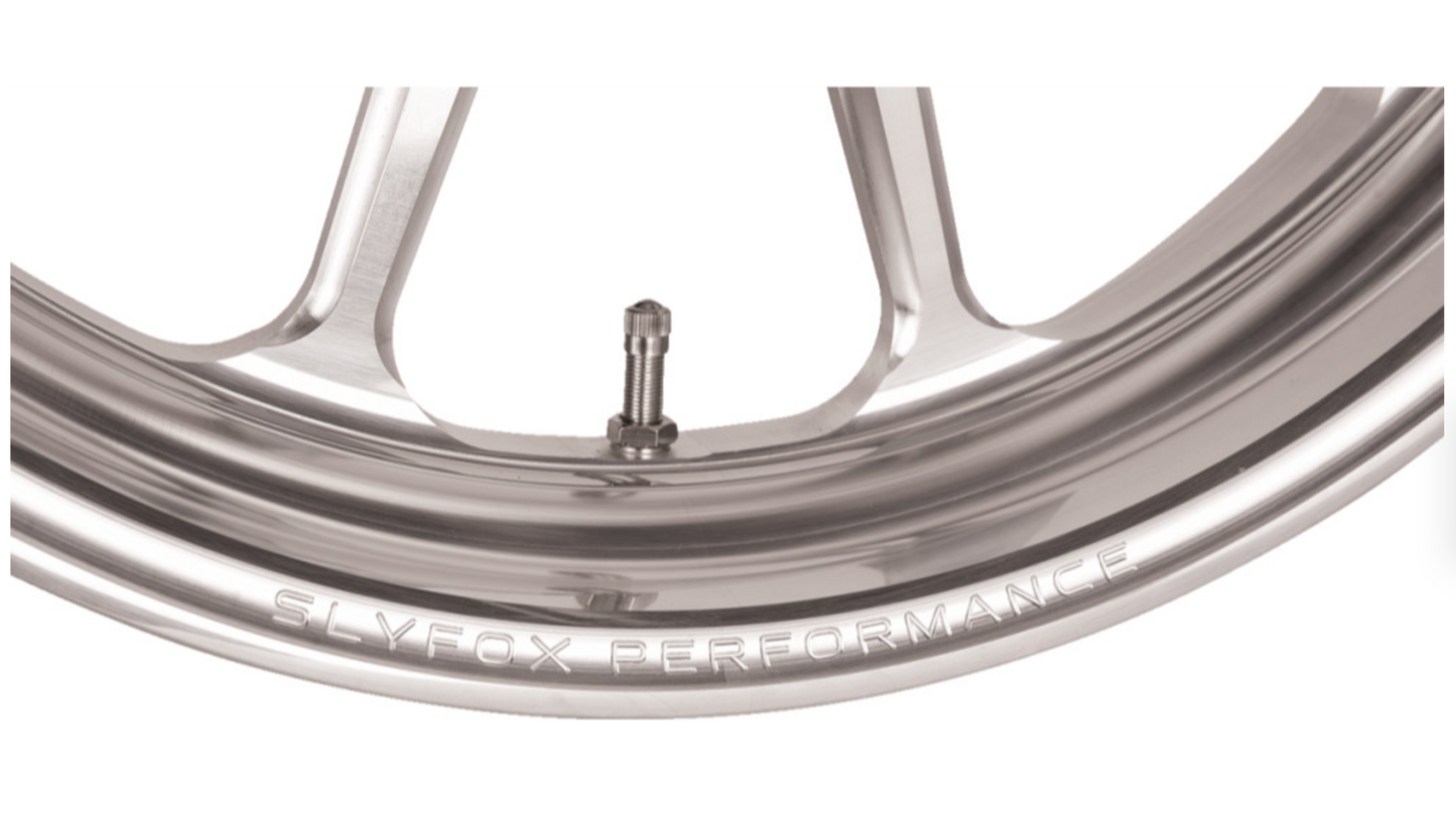 SlyFox Track Pro Front Wheel – 21x3.5 Machine Finish – Dual Disc, ABS Compatible