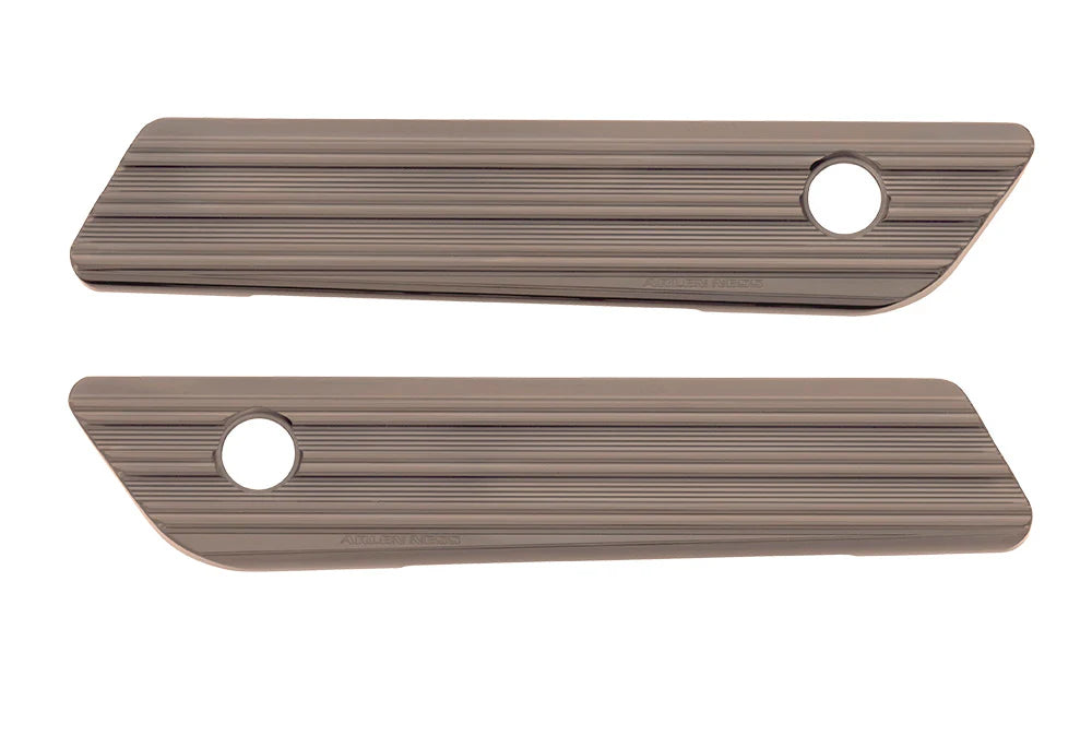 Arlen Ness 10-Gauge Saddlebag Latch Covers – Titanium (2014–2024 Harley-Davidson® Touring)
