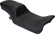 Drag Specialties Predator 2-Up Seat – Solar Leather – Black – Smooth – w/o Backrest – FL '08-'23