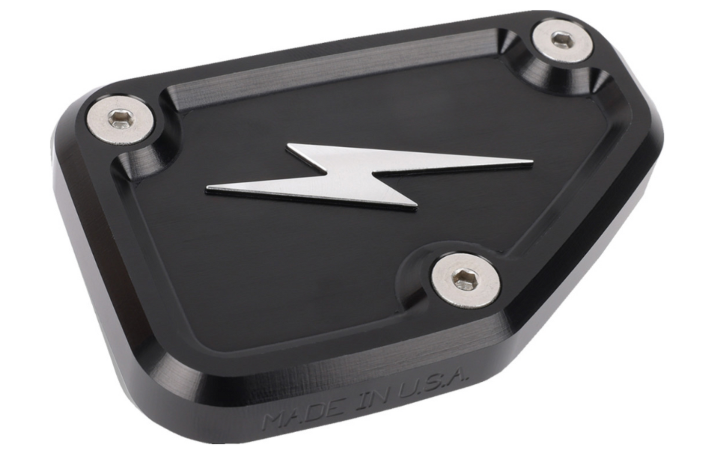 Thrashin Supply Co. Master Cylinder Cover – Front Brake – Black/Twice-Cut – for Harley-Davidson Touring (2024–2025)
