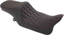 Drag Specialties Predator III 2-Up Seat – Double Diamond – Red Thread – FL '99-'07