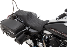 Drag Specialties Predator III 2-Up Seat – Double Diamond – Silver Thread – FL '08-'23