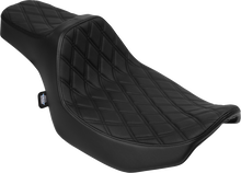 Drag Specialties Extended Reach Predator III Seat – Vinyl – Black Double Diamond Stitch – FLH/FLT '23-'25