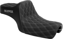 Slyfox High Noon Seat – Double Diamond – Silver Logo – Silver Stitch – XL '04-'22