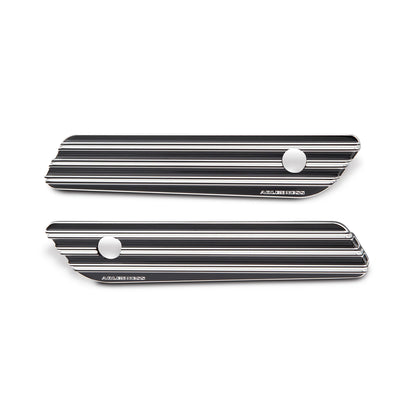 Arlen Ness 10-Gauge Saddlebag Hinge Covers – Black & Machined (2014–2024 Harley-Davidson® Touring)