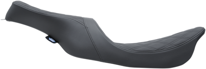 Drag Specialties Predator 2-Up Seat – Double Diamond – Black Stitching – FL '99-'07 – view 2
