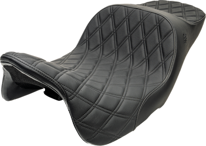Slyfox Chariot Seat – Black Double Diamond Stitch – Black Logo – FLH/FLT '09-'23.5