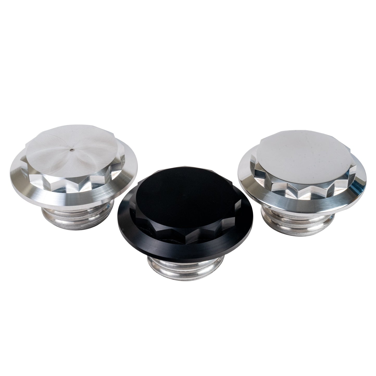 12 Point Billet Aluminum Gas Cap – Vented & Non-Vented Options (Machined or Black Finish)