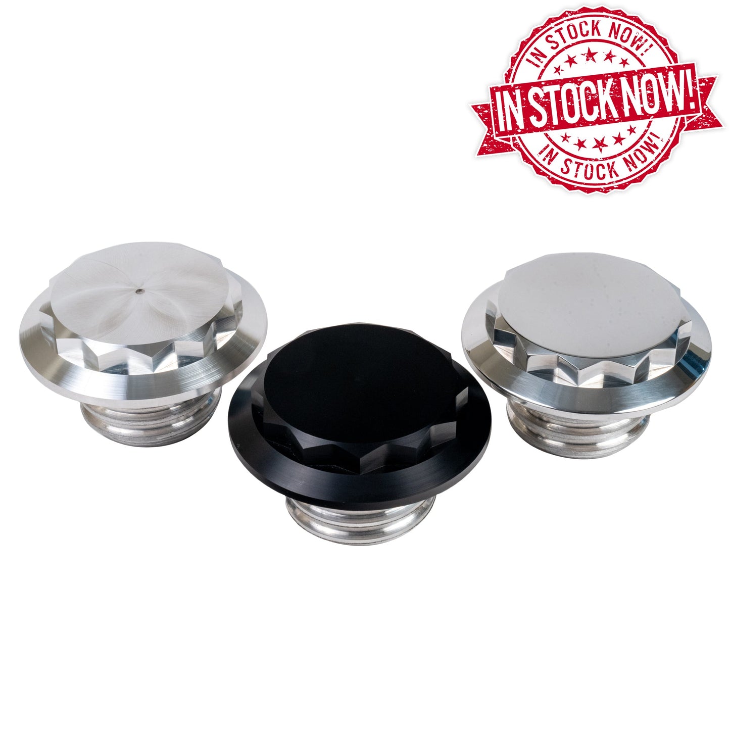 12 Point Billet Aluminum Gas Cap – Vented & Non-Vented Options (Machined or Black Finish)