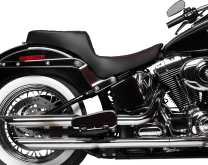 Drag Specialties Performance Predator 2-Up Seat – Vinyl – Double Diamond – Red Thread – FL '00-'17 – view 2