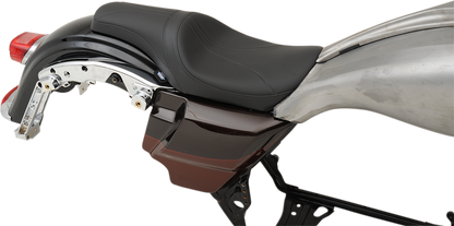 Drag Specialties Predator Seat – Mild Stitched – Yaffe Gas Tank – FL '08-'23 – view 2