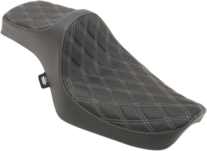 Drag Specialties Predator III Seat – Double Diamond – Silver Stitching – XL '82-'03