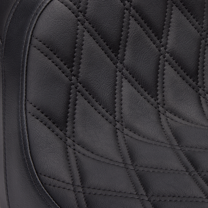 Drag Specialties Predator 2-Up Seat – Vinyl – Double Diamond – w/o Backrest – FLH/FLTR '08-'23 – view 4