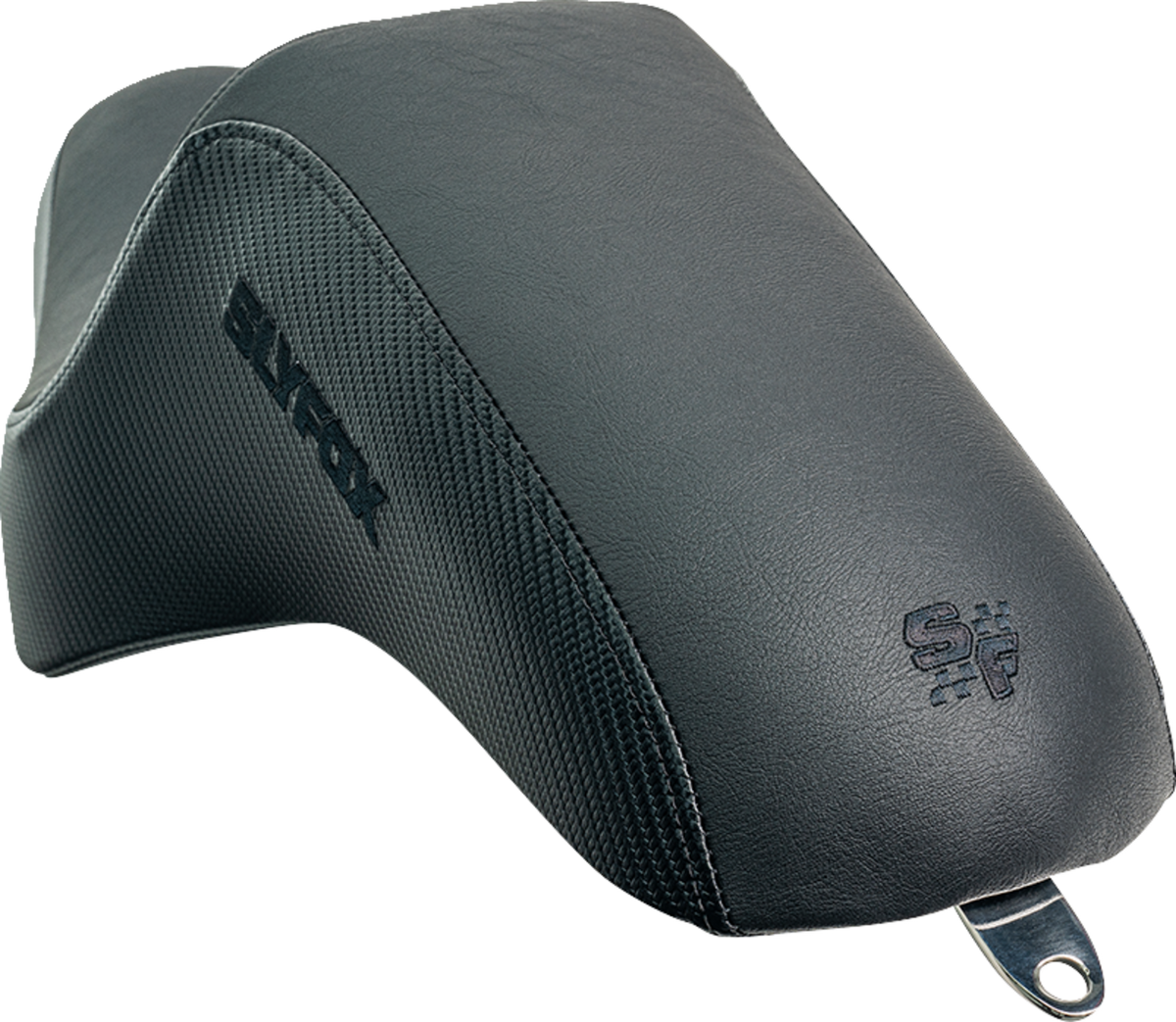 Slyfox Drifter Seat – Black Logo – Black Vinyl w/ Slipstop – Carbon Fiber – XL '04-'22 – view 2