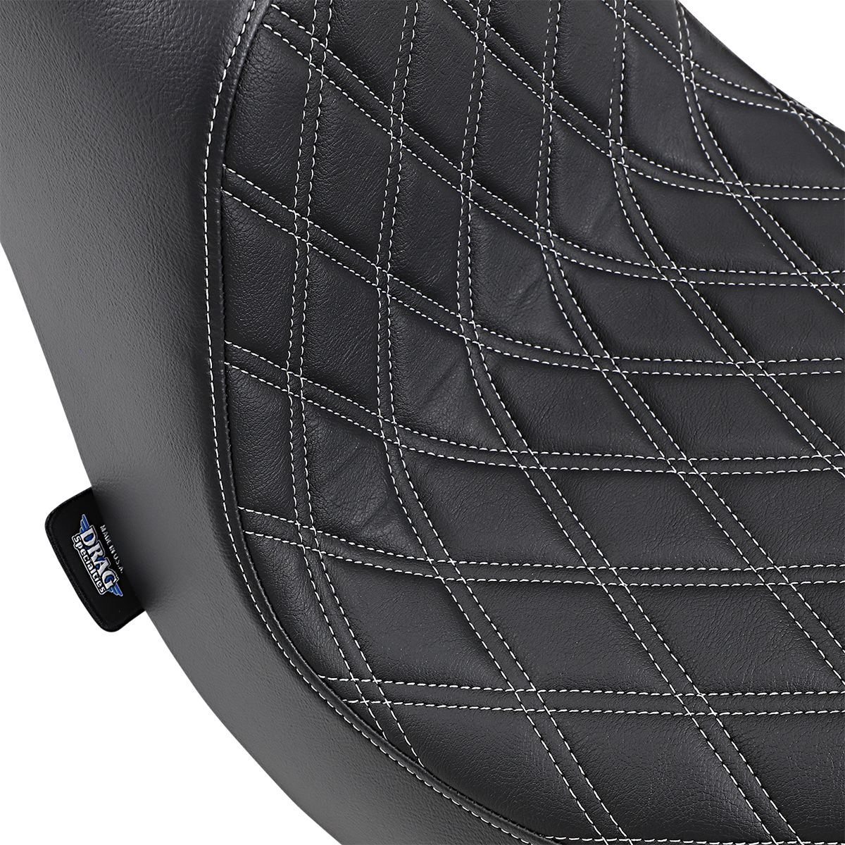 Drag Specialties Predator III Seat – Double Diamond – Silver Stitching – FLFB/S '18-'25 – view 2