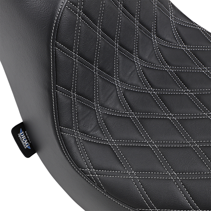 Drag Specialties Predator III Seat – Double Diamond – Silver Stitching – FLFB/S '18-'25 – view 2
