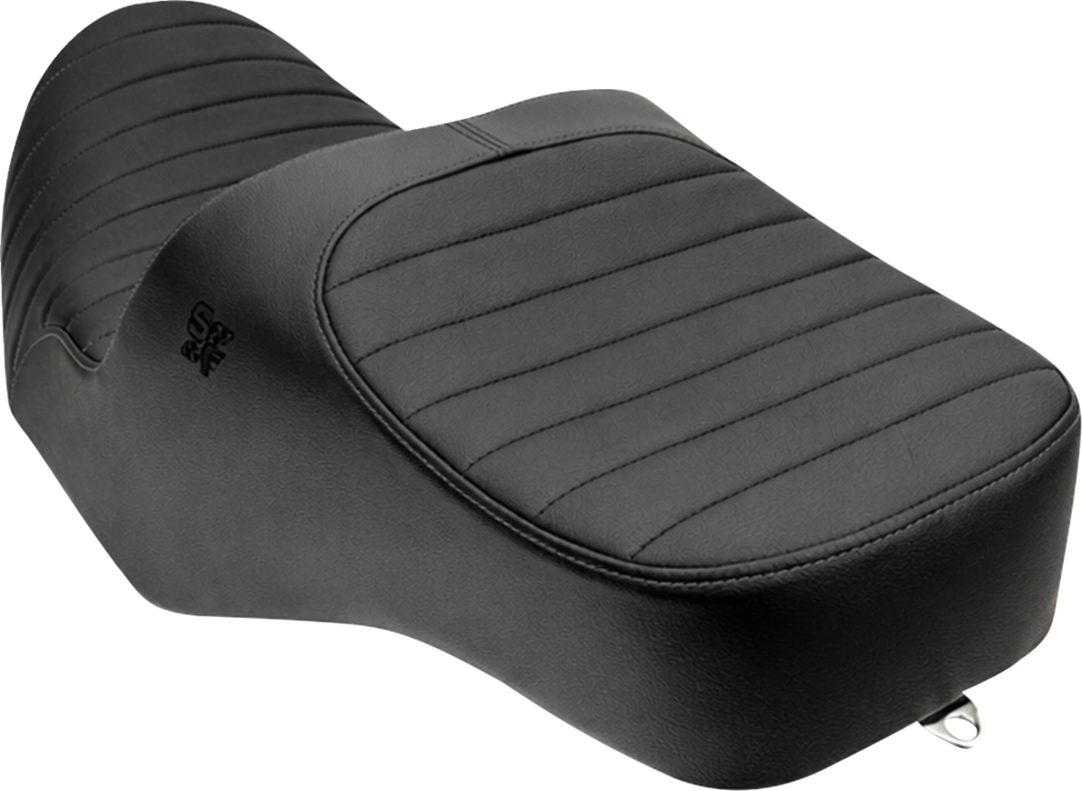 Slyfox Chariot Seat – Black Classic Stitch – Black Logo – FLH/FLT '23.5-'26 – view 3