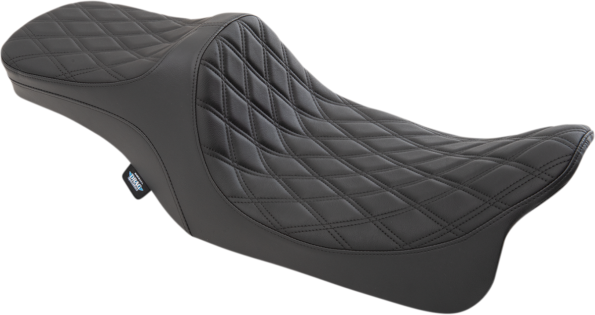 Drag Specialties Predator III 2-Up Seat – Double Diamond – Black Thread – FL '99-'07