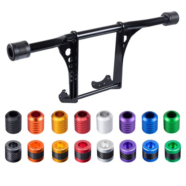 AdvanBlack Chrome ProTek Front Performance Crash Bar for '18- '26 Harley Low Rider/ S/ ST, Street Bob, Fatbob, Sport Glide, Softail Standard