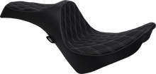 Drag Specialties Predator III Seat – Double Diamond – Silver Stitching – FL/FX '18-'23