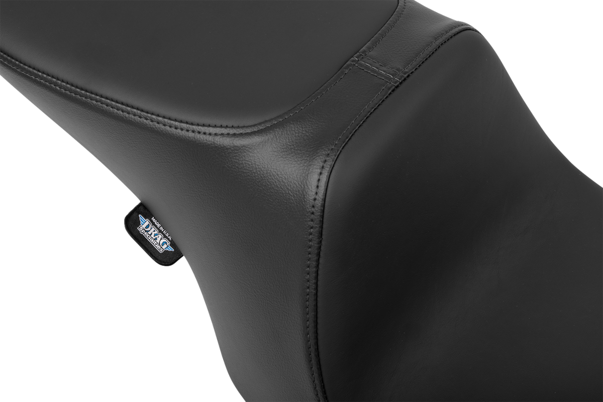 Drag Specialties Predator 2-Up Seat – Solar Leather – Smooth – w/o Backrest – FL '97-'07 – view 2