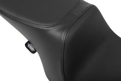 Drag Specialties Predator 2-Up Seat – Solar Leather – Smooth – w/o Backrest – FL '97-'07 – view 2