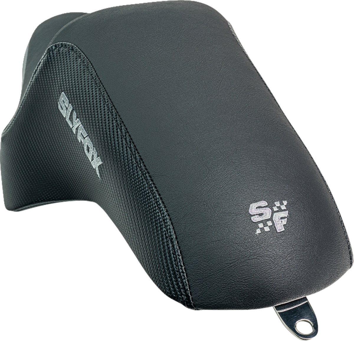 Slyfox Drifter Seat – Gray Logo – Black Vinyl w/ Slipstop – Carbon Fiber – XL '04-'22 – view 5