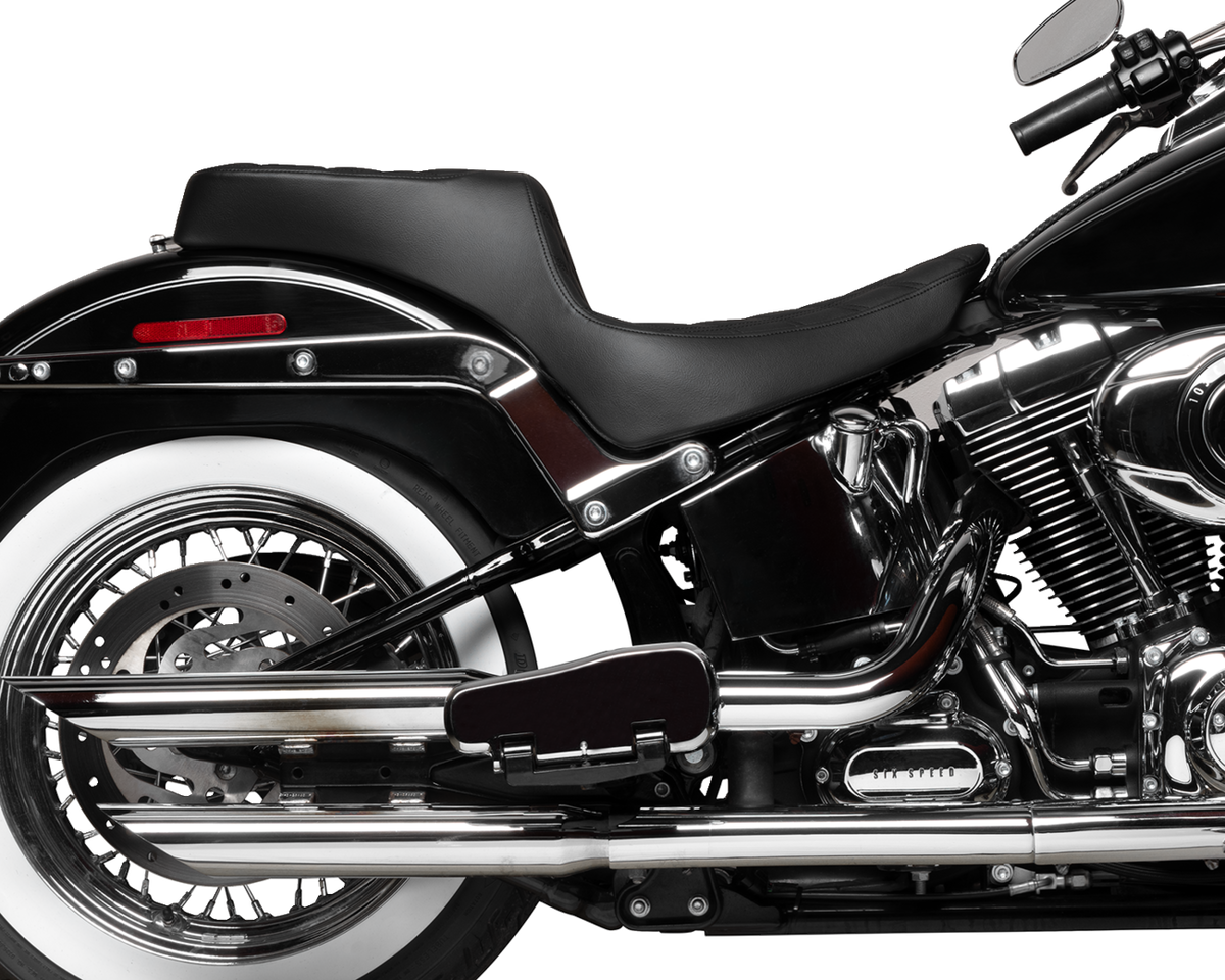Drag Specialties Performance Predator 2-Up Seat – Vinyl – Double Diamond – Black Thread – FL '00-'17 – view 2