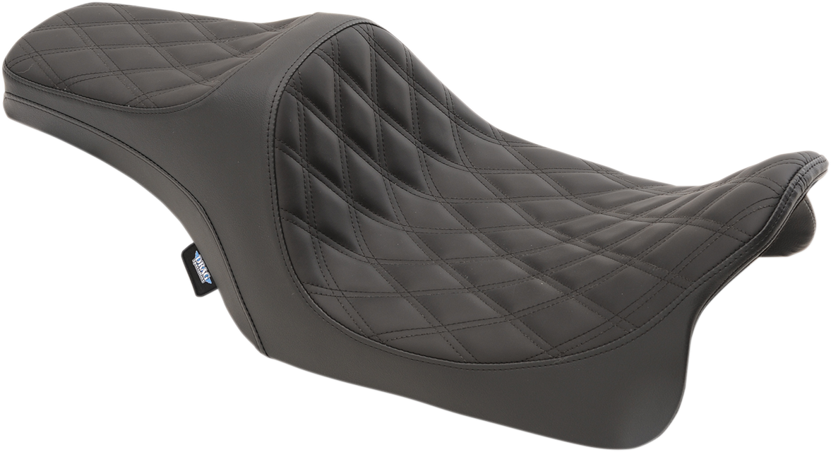 Drag Specialties Predator III Seat – Double Diamond – Black Stitiched – FL '08-'23