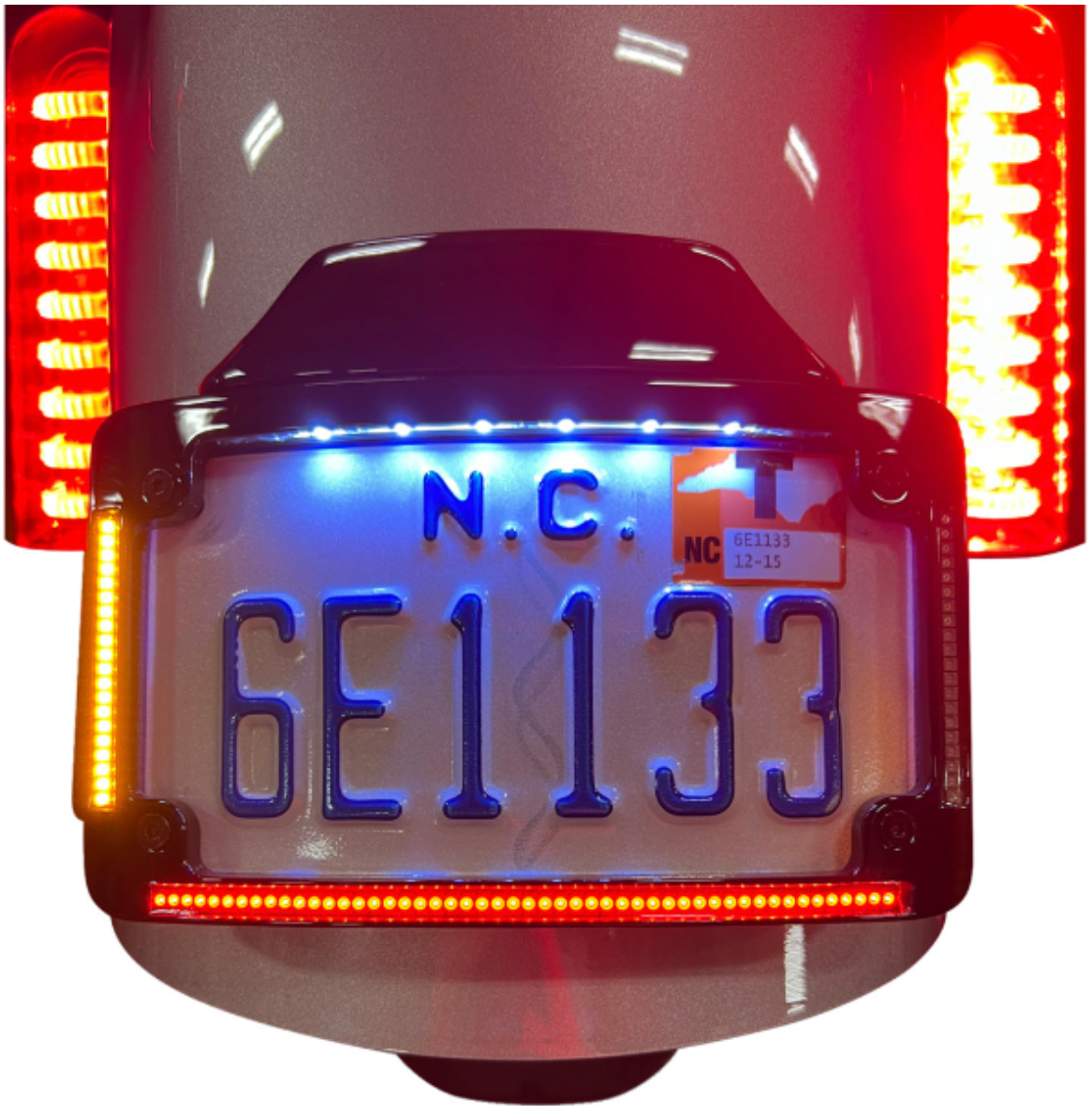 Custom Dynamic All-In-One Auxiliary LED License Plate Frame