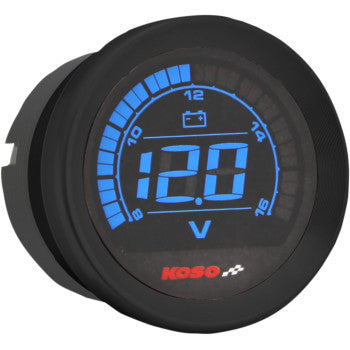 HD-02V | Volt meter | for Harley-Davidson | Silver + Black