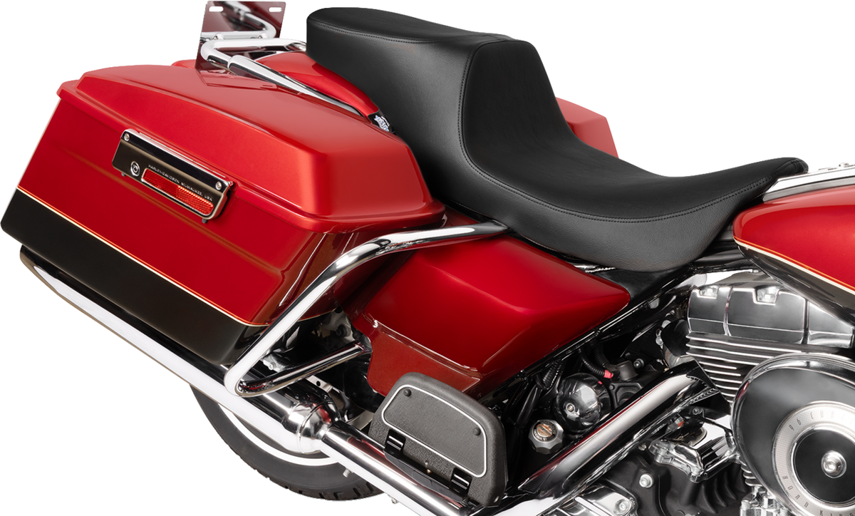 Drag Specialties Predator 2-Up Seat – Vinyl – Smooth – w/o Backrest – FL '97-'07 – view 3