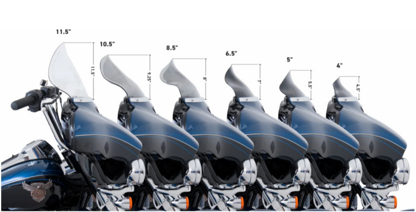 Klock Werks Flare™ Windshield - 8"- Black